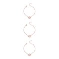 thumbnail image 4 of maskred Femmes Rétro Bracelet Chaîne Alphabet Bracelet Lettres Rondes Pendentif Bijoux Or Rose Lettre R 3Set, 4 of 6