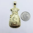 thumbnail image 5 of 10K Solid Yellow Gold Money Bag with Dollar Sign Pendant, 5 of 5