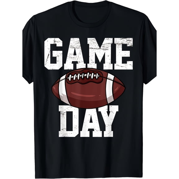 Retro Game Day Football T-Shirt Distressed Sports Fan Apparel Sunday Tailgate Graphic Tee