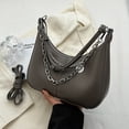 thumbnail image 4 of Nueva moda Otoño e Invierno bolso mensajero nicho cadena hombro PU axila baggrey, 4 of 5