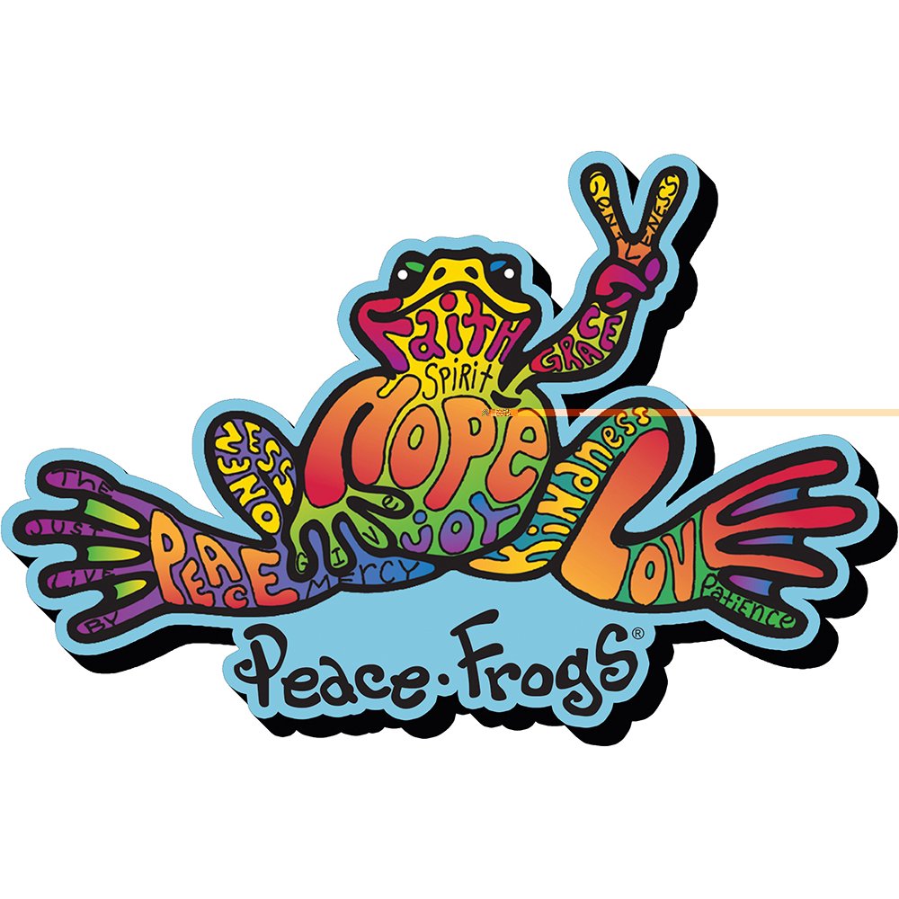Peace Frogs Words Funky Chunky New Licensed 95455 Walmart