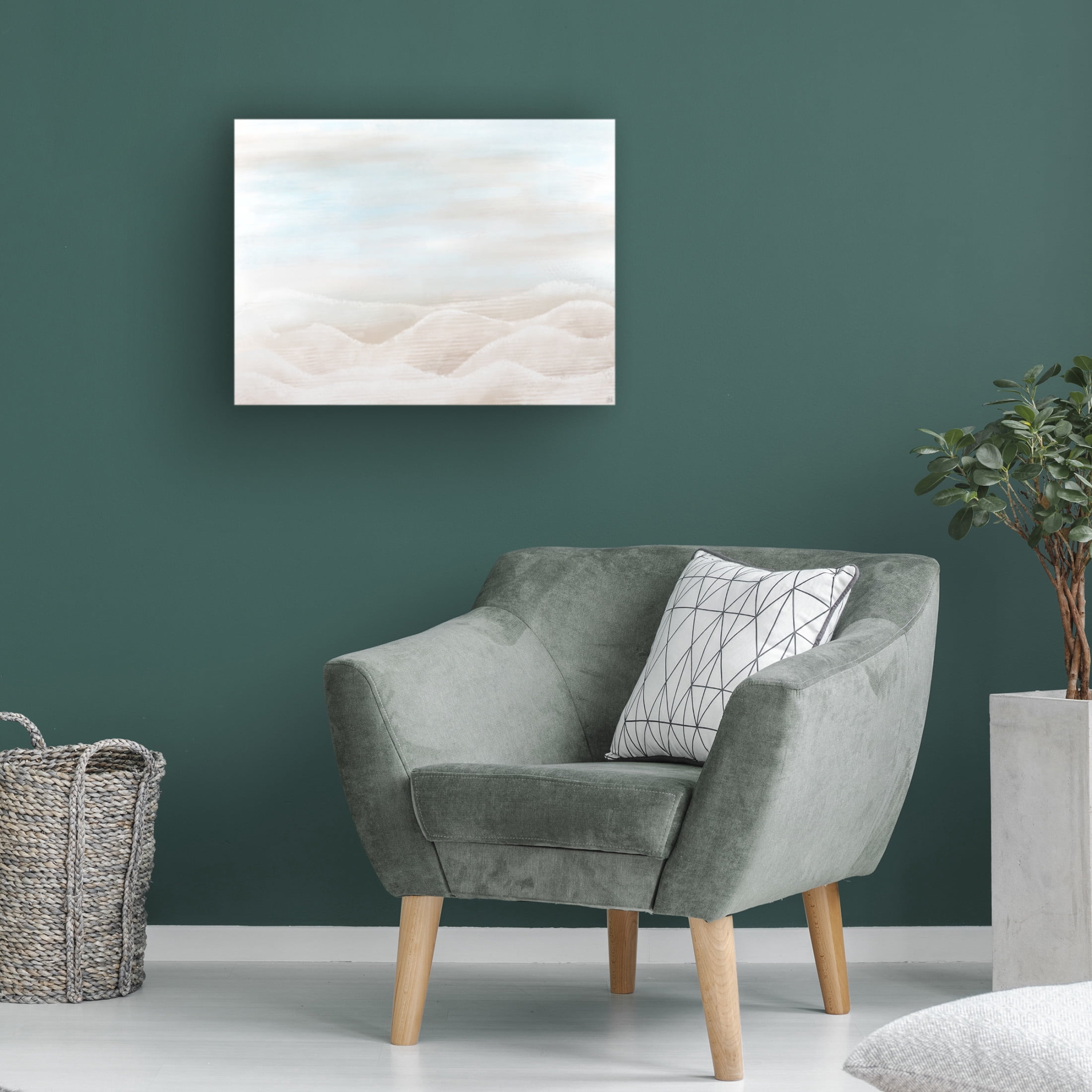 Canvas Wall Art - Line and Brush 'Printed Mountains' Wall Art for Living Room, Bedroom, or Office Décor by Trademark Fine Art - 47 x 35 Inches