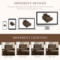 thumbnail image 6 of Aukfa 42 inch Chaise Lounge w/ 2 Cupholders, Storage Ottoman, Plush Chair Bed for Living Room, Brown, 6 of 11