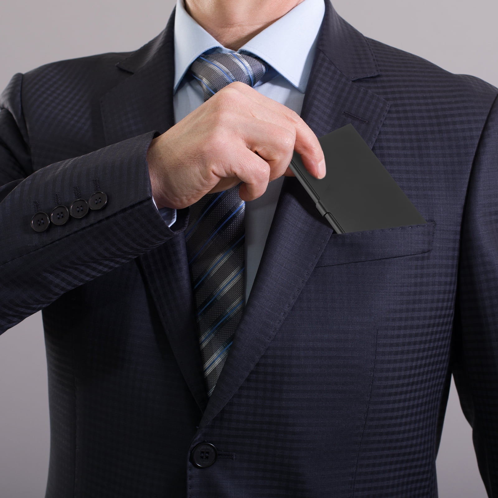 Business Card Holder, 10Pcs Aluminum Metal Card Case Card Holder, 9 Colors