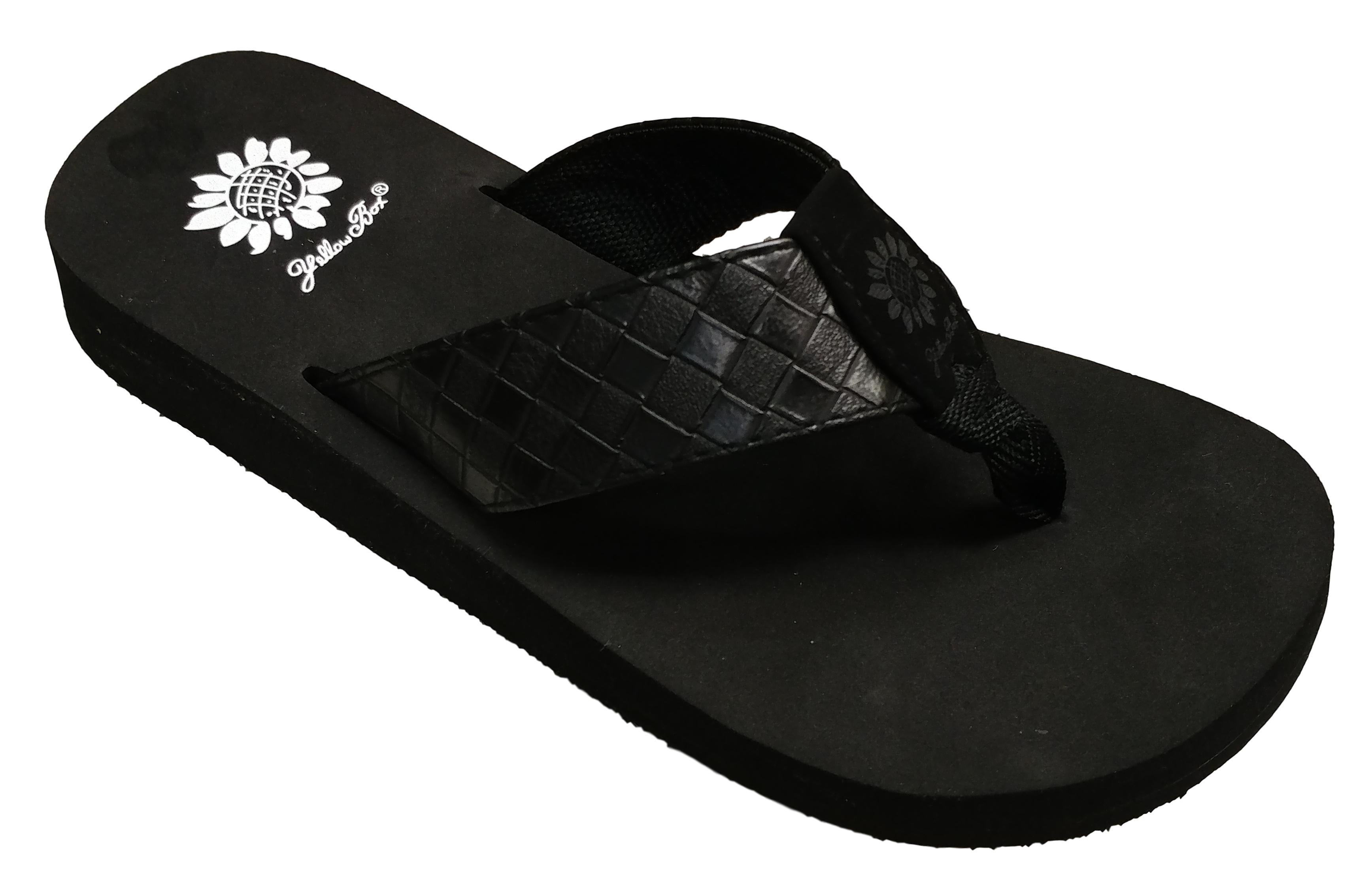 yellow box flip flops size 11