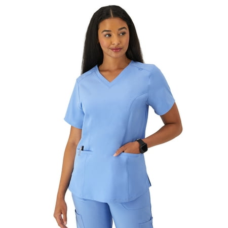 Hanes Womens Scrubs V-Neck Scrub Top, Comfort Fit, 2 Pockets, Sizes XS-3XL