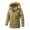 Khaki, variant on Dpytoraw Men Solid Color Autumn And Winter Pocket Hooded Jacket Warm And Comfortable Loose And Trendy Jacket
