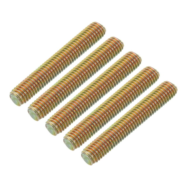 Uxcell 20 Pack Fully Threaded Rod, M8-1.25x50mm Carbon Steel Long Thread Screw