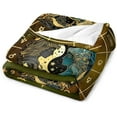 thumbnail image 6 of Yibo Blanket Gifts Rectangular Flannel Zodiac Blanket Cozy Blankets Gift for Boys Girls Teen Women Men Tarot Cards Lovers Birthday Anniversary Festival, 6 of 8