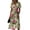 Pink, variant on Vintage Floral A-Line Midi Dress for Women - V-Neck Short Sleeve High Waist Summer Maxi, Flowy Boho Beach Wedding Guest Party Gown with Ruched Waist Multicolor L