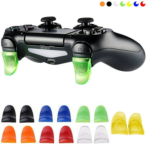 7 Paires de Boutons de Déclenchement Colorés Étendus L2/R2 pour Manettes de Jeu PS4