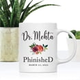 thumbnail image 2 of CTDream Personalized Custom 11oz. PhD Graduation Coffee Mug Gift, Dr. Mehta Phinished March 21, 2022, 1-Pack, Includes Gift Box, Cups for Graduates Students of Class of Doctorate Grad Diploma, 2 of 7