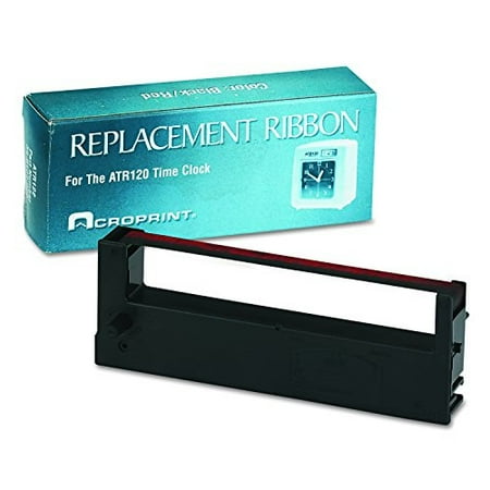 Time Recorder Clock Ribbons Acroprint 39-0127-000 Replacement Ribbon for ATR120 Time Recorder, Black/Red Time Clock ()