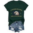 thumbnail image 6 of CAICJ98 250 Anniversary USA Shirt Women 250th T Shirts American Flag Patriotic 250 Years Womens Shirts (Dark Green,XXL), 6 of 8