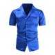 thumbnail image 3 of Blusa y camisa de manga corta con cuello vuelto para hombre, camisa brillante de manga corta con cuello vuelto, blusa de manga corta con cuello vuelto, abrigo de poliéster para hombre, 3 of 8