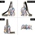 thumbnail image 7 of FORMRS Womens Crossbody Sling Bag Travel Daypack Shoulder Chest Backpack, Musical Pattern, 7 of 7