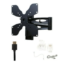 Kanto L102 Tv Mounting package W/ DUAL outlet thru wall power kit And HDMI Cable