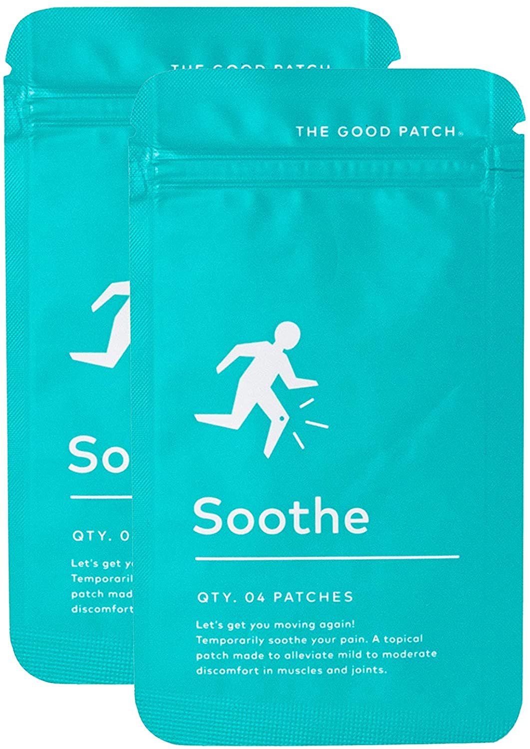 The Good Patch Soothe Patch 4 Count Pack of 2 for Natural Pain Relief