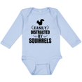 thumbnail image 3 of Inktastic Easily Distracted by Squirrels Boys or Girls Long Sleeve Baby Bodysuit, 3 of 5