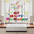 thumbnail image 2 of Ambesonne Birthday Kitchen Curtains, Gift Box Colorful Stars, 55"x39", Multicolor, 2 of 3