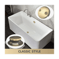 thumbnail image 4 of Bathtub Drain Toe Bath Tub Drain Kit with Two-Hole Overflow Faceplate, Bath Tub Drain Set Replacement Assembly, 4 of 7