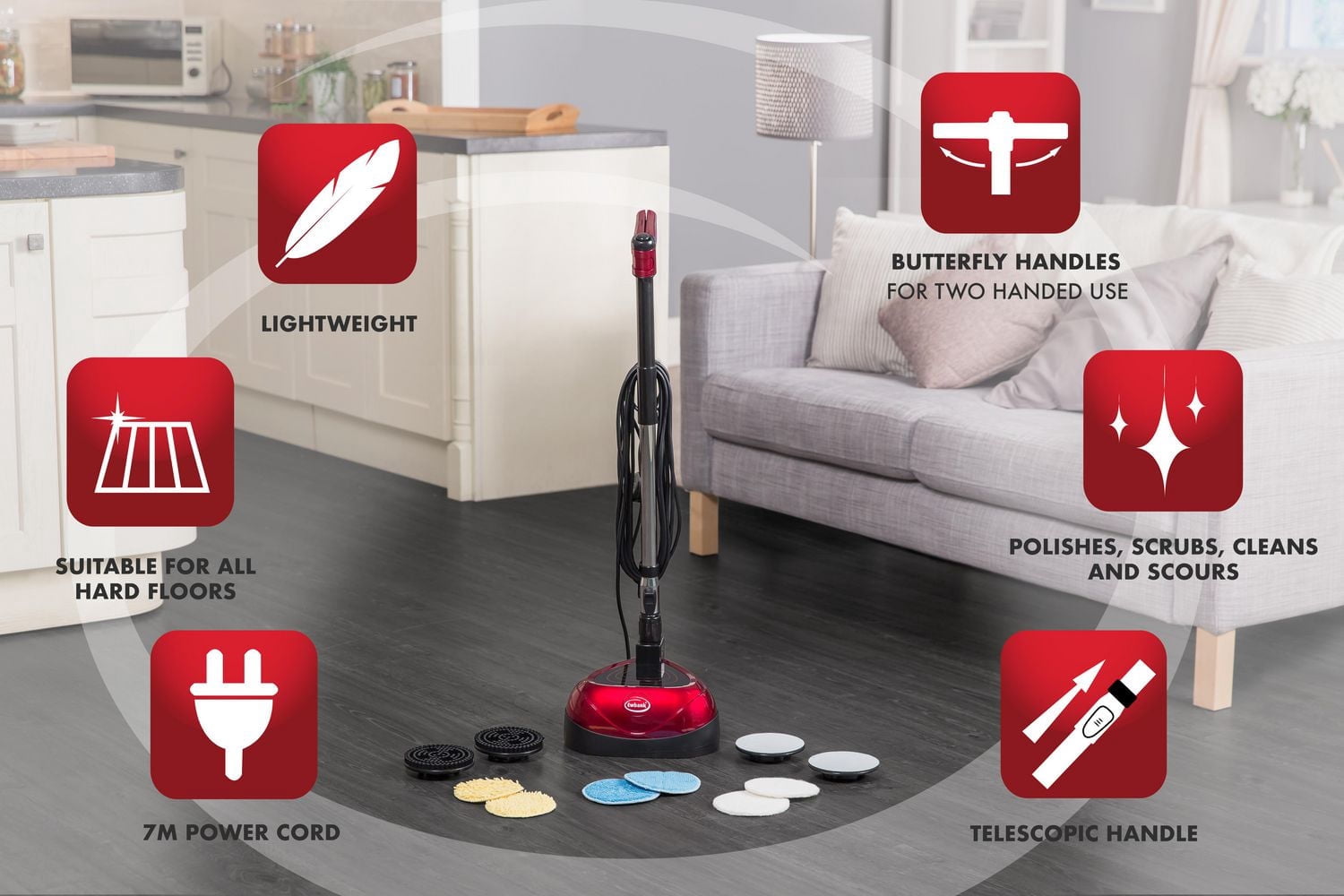 Ewbank EP170 (2,200 rpm) Multi Use, Floor Polisher - Cleans / Scrubs / Polishes