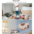 thumbnail image 2 of Large Stuffed Animal Storage Upgraded [in Wide/Handwoven Macrame/Cream] Toy Storage Net Hammock for Flat Wall Hardware Included, 2 of 7