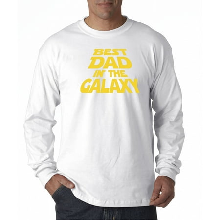 New Way 715 - Unisex Long-Sleeve T-Shirt Best Dad In The Galaxy Star Wars Opening (Best Star Wars Gifts)