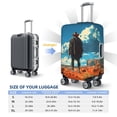 thumbnail image 2 of Luggage Cover Anti Scratch, Lone Cowboy Desert Scene Elastic Suitcase Protector Fits 18-32 Inch Luggage, 2 of 2