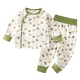 thumbnail image 3 of Emitonse Toddler Girl Sweatsuits Pullover Hoodie Shirt Long Pants Toddler Pajama Set Long Sleeve Top For Toddlers Green,Size 6-12 Months, 3 of 7