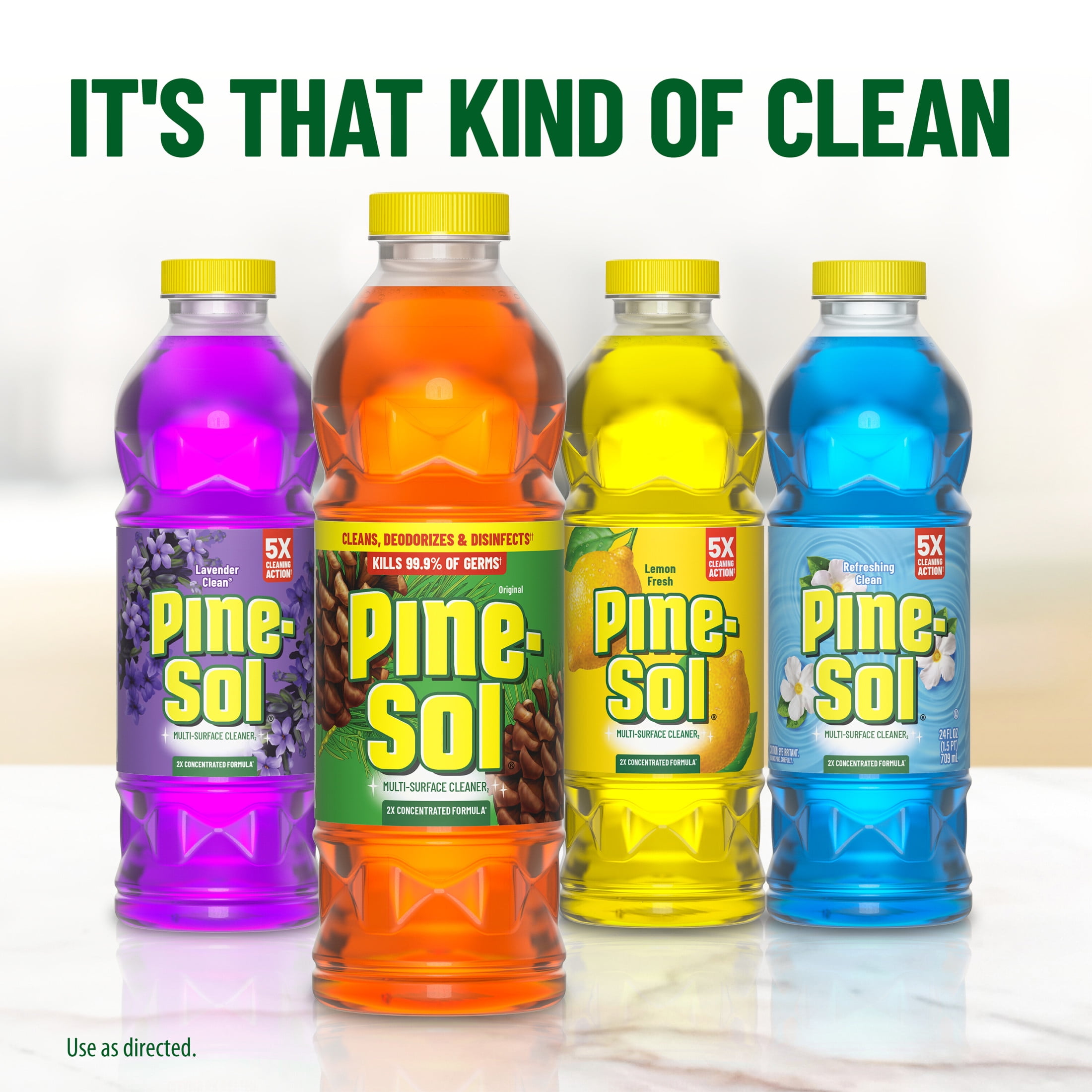Pine-Sol Multi-Surface Floor Cleaner, Lemon, 40 Fluid Ounces