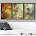 thumbnail image 2 of wall26 Framed Canvas Print Wall Art Set Green, Gray &amp; Yellow Paint Smudge Display Abstract Shapes Illustrations Modern Art Bohemian Multicolor for Living Room, Bedroom, Office - 24"x36", 2 of 5