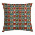 thumbnail image 1 of African Throw Pillow Cushion Cover, Tribal Horizontal Abstract Diamond Pattern Rhombus Shape Colorful Archaic Design, Decorative Square Accent Pillow Case, 24 X 24 Inches, Multicolor, by Ambesonne, 1 of 2