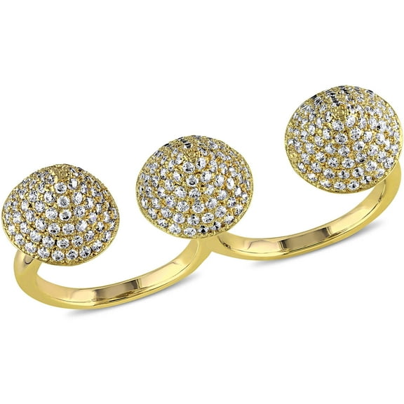 Everly Women's Cubic Zirconia Yellow Gold Plated Ring