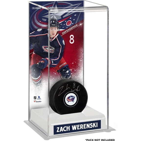Zach Werenski Columbus Blue Jackets Deluxe Tall Hockey Puck Case