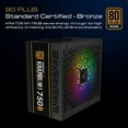 thumbnail image 6 of KRATOS 750W PC Power Supply ATX, 80 Plus Bronze Efficiency, ARGB Lighting by Gamdias, 6 of 10