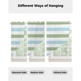 thumbnail image 4 of Sage Green Blue Striped Swag Valances for Windows, Farmhouse Sage Green Stripes Rod Pocket Sheer Valances for Large Windows, Swag Toppers Light Filtering for Kitchen Living Room 2 Panels 36''x63'', 4 of 6