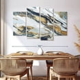 thumbnail image 3 of Elephant Stock Space Giant Wall Art - Horizontal Multi Panel Canvas - Living Room Wall Decor - Abstract Multi Panel - Gold And Blue Decor By Eva Watts - 68" x 42", 3 of 8