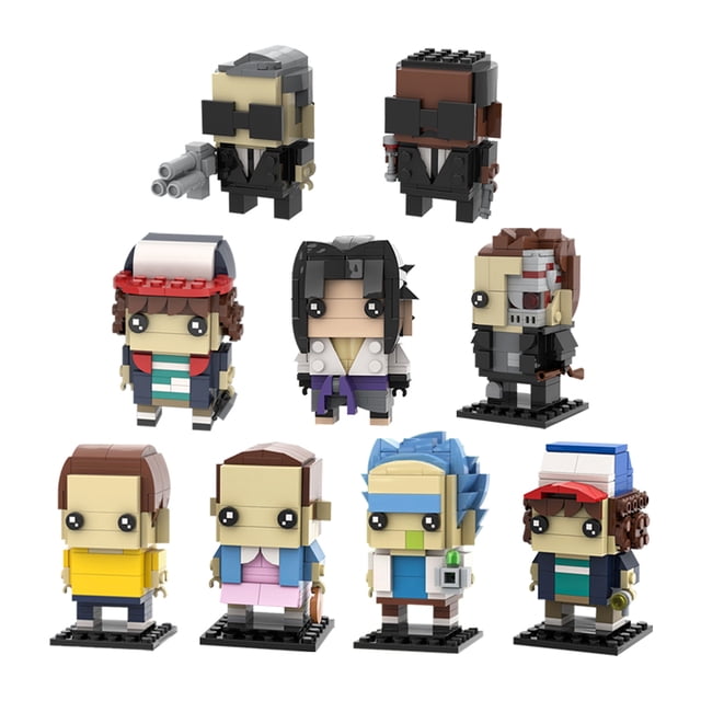 Mini bloques de construcción para niños, figuras de dibujos animados, personajes de Stranger Bricksheadz, colección de ladrillos, modelo de ensamblaje, regalos de juguete