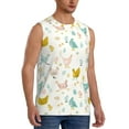thumbnail image 2 of Haiem Men's Chicken Print Tank Tops Summer Sleeveless Cut Off Workout T-Shirts Fitness Vest Athletic Undershirts-XX-Large, 2 of 8