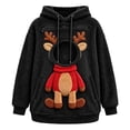 thumbnail image 6 of Frostluinai Christmas Hoodies for Women Fuzzy Fleece Pet Holding Pocket Hoodies Xmas Reindeer Print Cats Dogs Carrier Pouch Pullover S-XXL, 6 of 7
