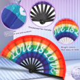 thumbnail image 3 of Ventilador plegable SEPGLITTER Rainbow Pride LGBT de plástico, 2 unidades, 3 of 7