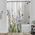 thumbnail image 3 of Stall Shower Curtain,36x72 inch RV Bathroom Shower Curtains Set with Hooks,Spring Floral Plants Bath Curtain,Waterproof Fabric, 3 of 6