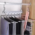 thumbnail image 3 of 2025 Multifunctional Folding Trouser Rack Telescopic Multi-Layer Trouser Storage Tool 33 25.5cm (Gray), 3 of 5