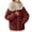 Red, variant on Women Fashion Down Jacket Oversized Hooded Parka Fur Collar Puffer Jacket Full Zip Overcoat Long Sleeve Topcoat Winter Trendy Jacket(Black,M)