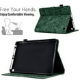 thumbnail image 4 of Tablet Case for Kindle Fire HD8/HD8 Plus 12th 10th Gen 2022/2020, Embossed Pattern PU Leather Book Style Smart Auto Wake/Sleep Cover with Stand Card Slots Magnetic Clasp Shockproof Case,Green, 4 of 9