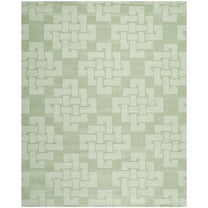 SAFAVIEH Martha Stewart Knot Geometric Wool Area Rug, Sea Anemone, 8' x 10'