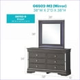 thumbnail image 5 of Dressers, Updated Traditional Metallic Black with Embossed X Design | Black | Particle Board, 5 of 9
