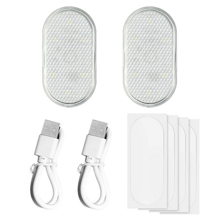 

TureClos Car Touch Light Rechargeable Bright LED Auto Ceiling Lamps Automobile Interior Sticky Atmosphere Inspection Lighting Foot