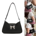 thumbnail image 2 of Elegant Shoulder Bag for Women PU Leather Evening Purses Trendy Armpit Bags Bows Underarm Purse Office Handbag, 2 of 2